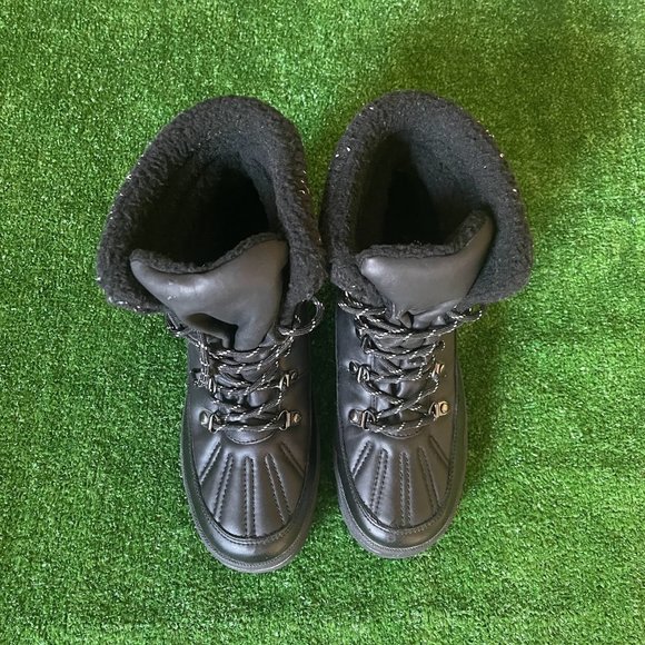 Aldo Women's Ethialia Leather Waterproof Cold Weather Black Snow Boots Size 8 - Picture 12 of 12